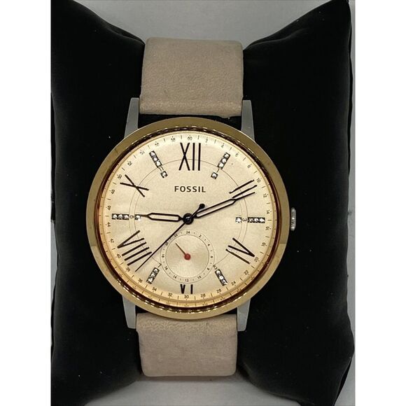 Fossil Gazer ES4163 Women's Leather Analog Pink Dial Quartz Genuine Watch KS741 - Picture 3 of 12